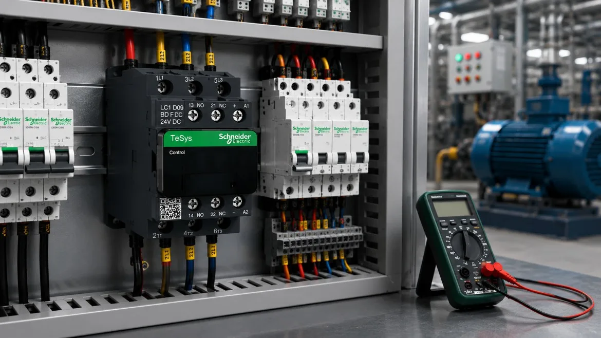 Schneider Electric Contactor Selection Guide: Current Rating, Coil Voltage, and Load Type